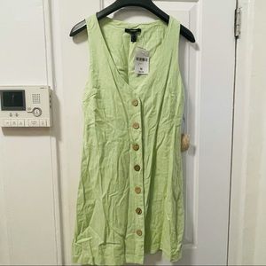 NWT Forever 21 Neon Linen Mini Tank Dress Med
